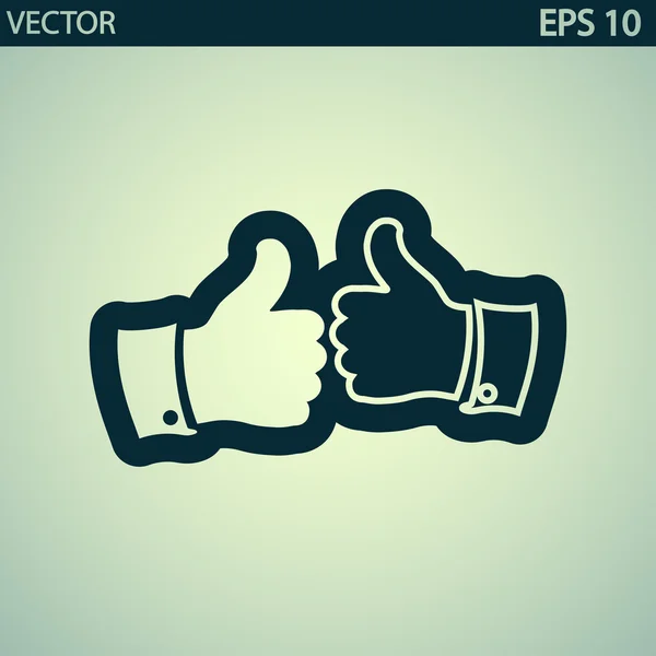 Hüvelykujj fel ikon — Stock Vector