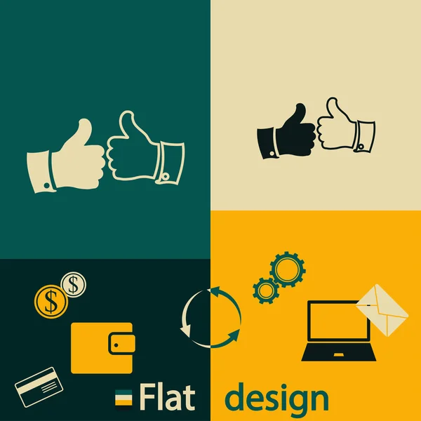 Als pictogram. Platte ontwerpstijl — Stockvector