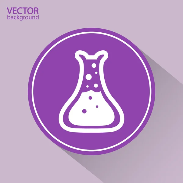 Ícone de vidro de laboratório — Vetor de Stock