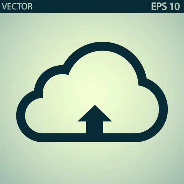 Denna bild föreställer en cloud ladda upp bild ikon — Stock vektor