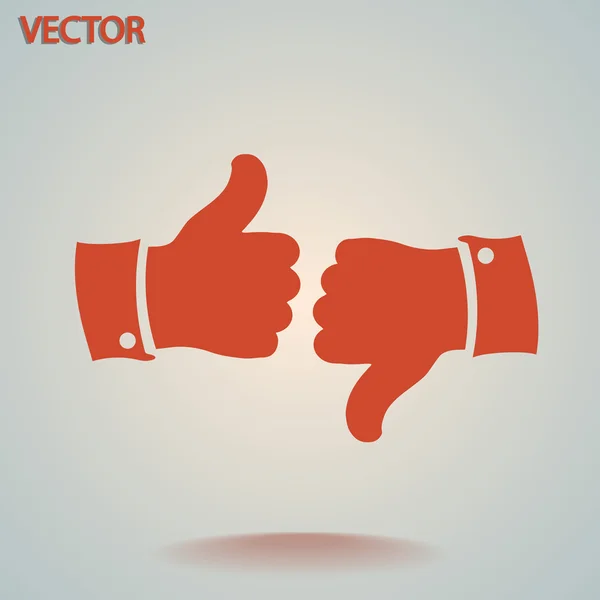 Pulgar hacia arriba icono — Vector de stock