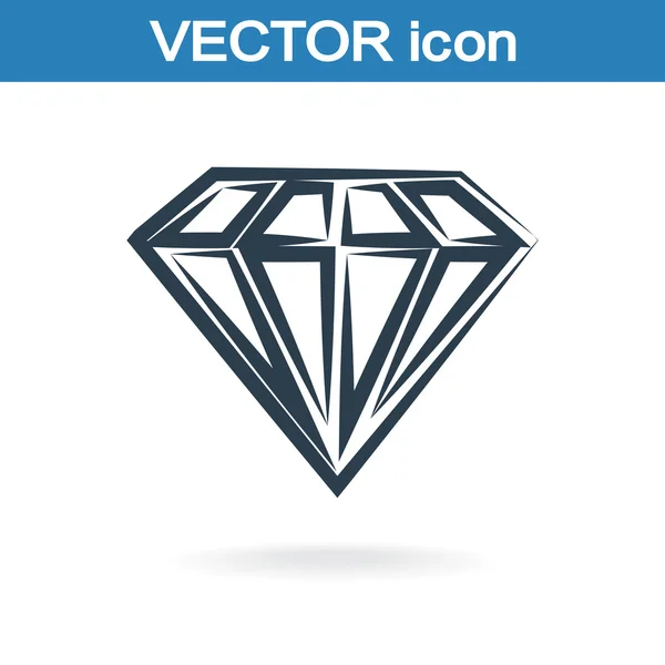 Icono de diamante — Vector de stock