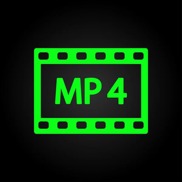 MP 4 icono de vídeo — Vector de stock