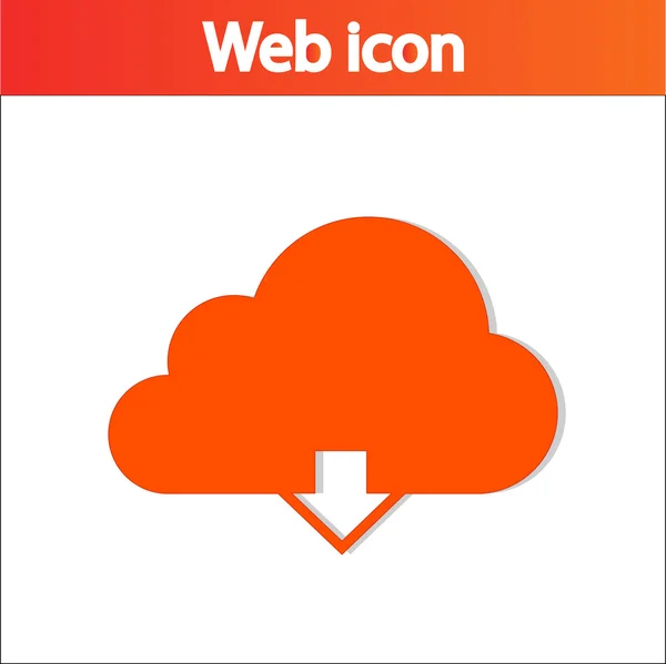 Cloud computing scaricare icona — Vettoriale Stock