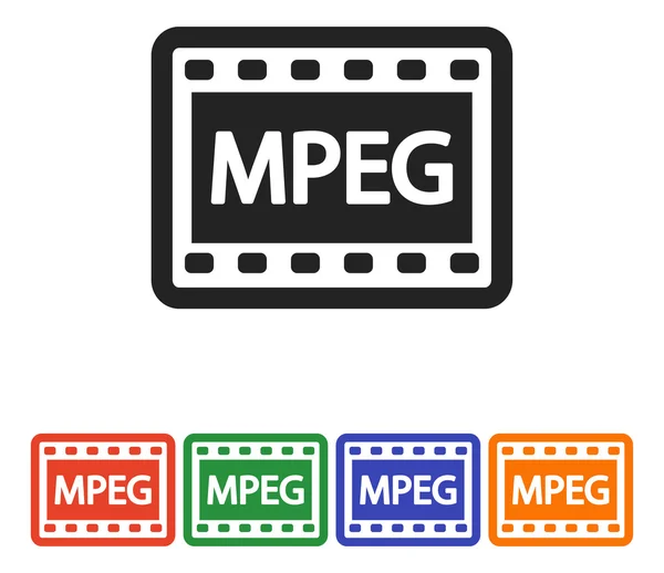 MPEG Video icon design — Stock Vector