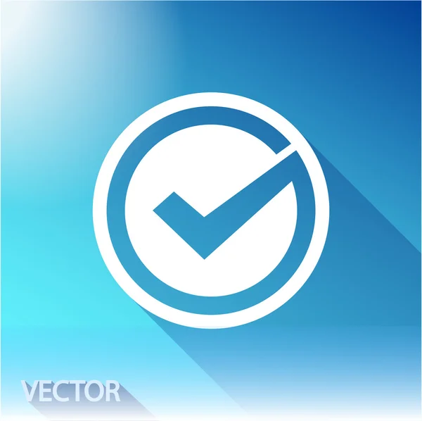 Bekräfta ikonen. platt designerstil — Stock vektor
