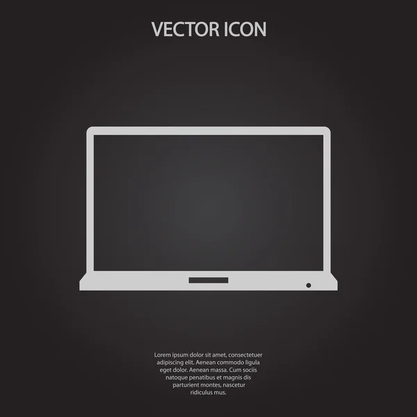 Laptop pictogram — Stockvector