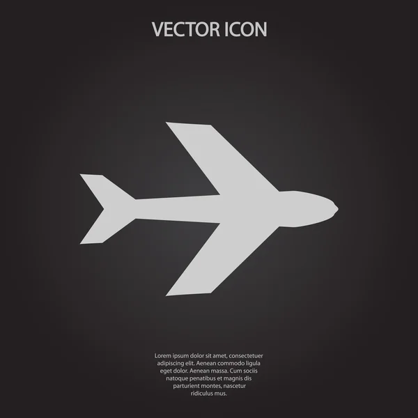 Ícone do avião — Vetor de Stock