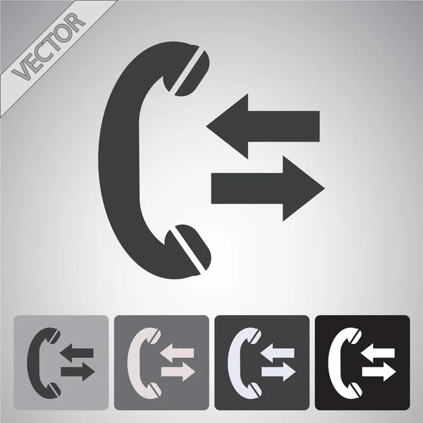 Telefoon, platte pictogram — Stockvector