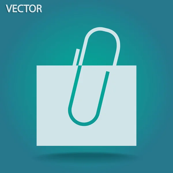 Clip de papel icono — Vector de stock