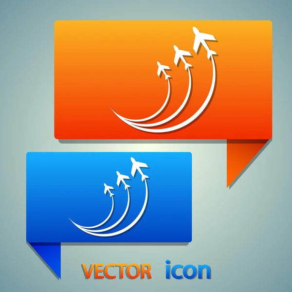 Diseño de símbolo de avión — Vector de stock