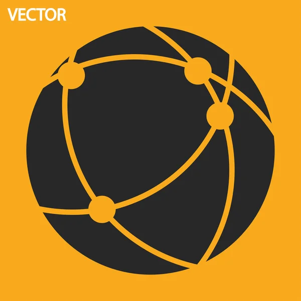 Globale Technologie oder soziales Netzwerk — Stockvektor