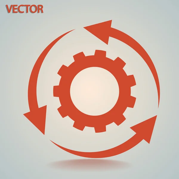 Configuración de parámetros, icono de flechas circulares — Vector de stock