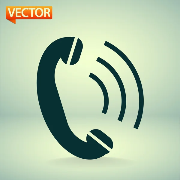 Telefone, ícone plano — Vetor de Stock