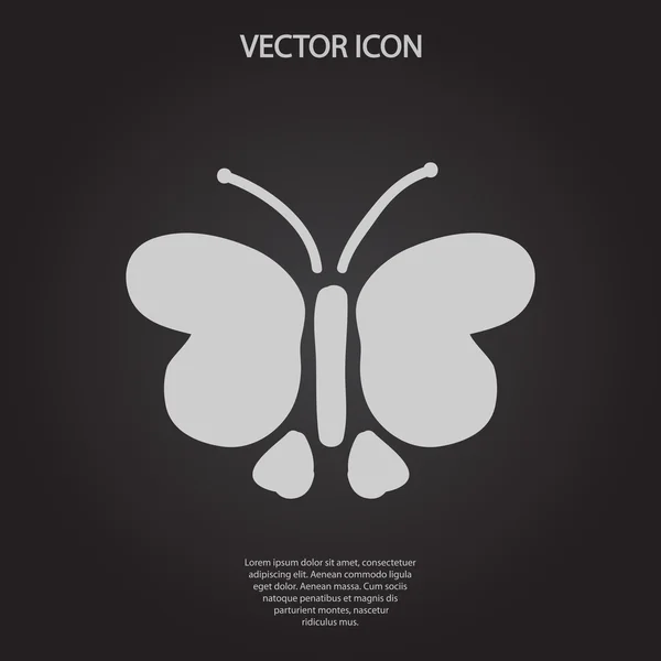 Vlinder-pictogram — Stockvector