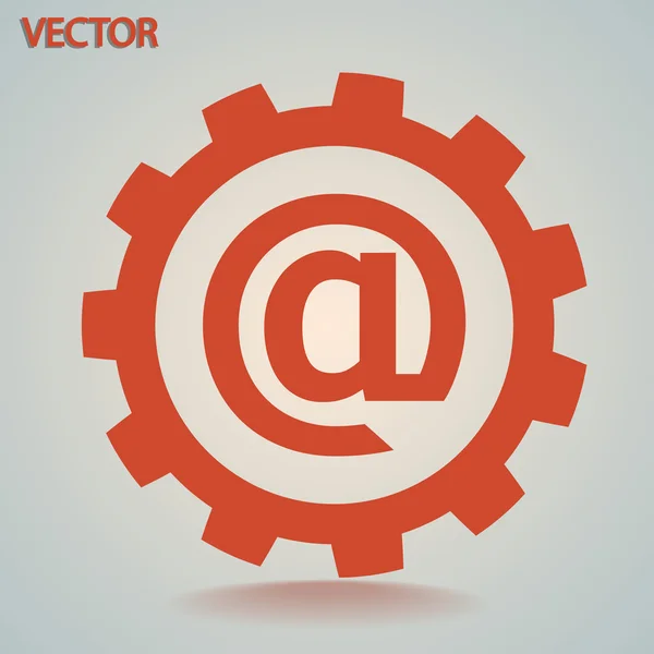 Настройка параметров, значок интернета по электронной почте — стоковый вектор