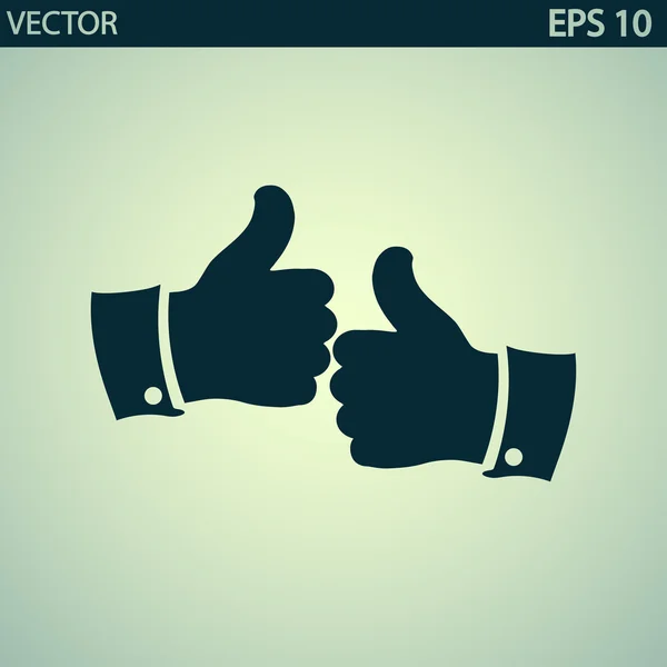 Pulgares hacia arriba icono — Archivo Imágenes Vectoriales