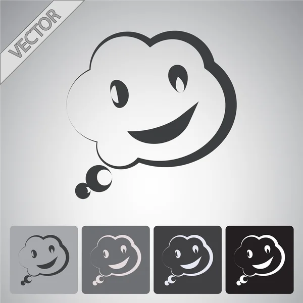 Smile talking bubble icon — Stock Vector