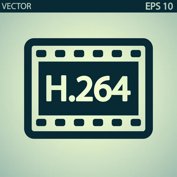 H.264 video icon — Stock Vector