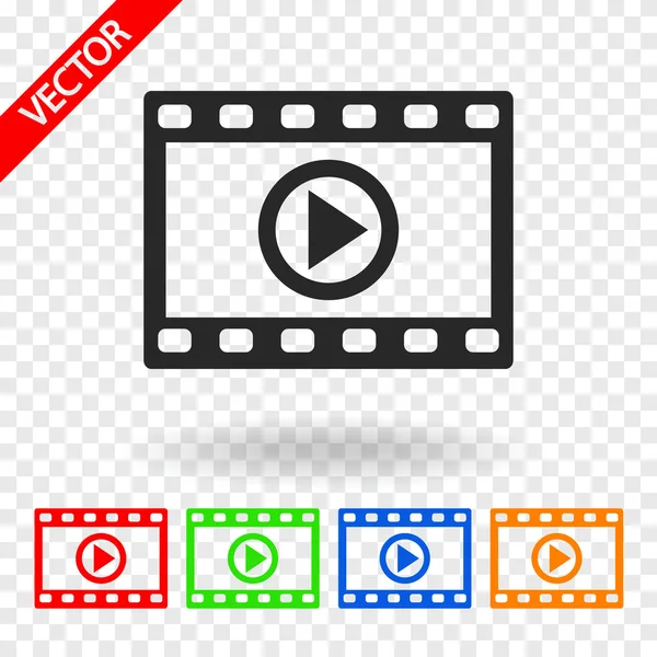 Play button web icon — Stock Vector