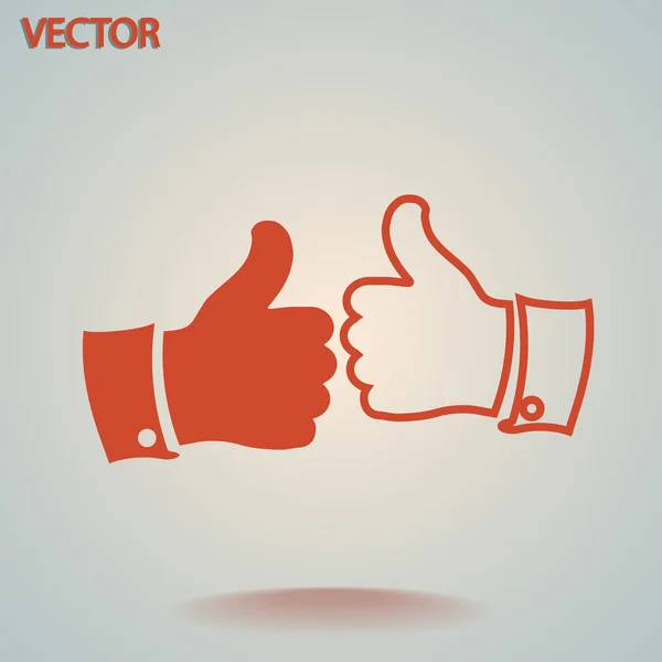 Ikon Thumb up - Stok Vektor