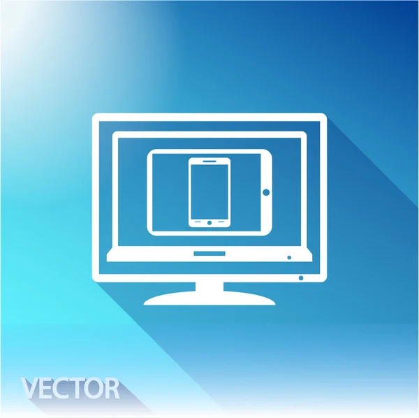 Conjunto de dispositivos eletrônicos ícone — Vetor de Stock