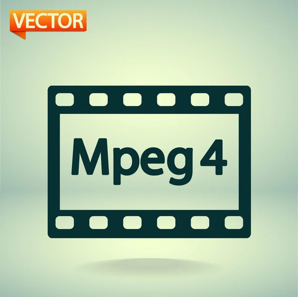 Ícone de vídeo MPEG — Vetor de Stock