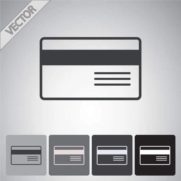 Icono de tarjeta de crédito bancaria — Archivo Imágenes Vectoriales