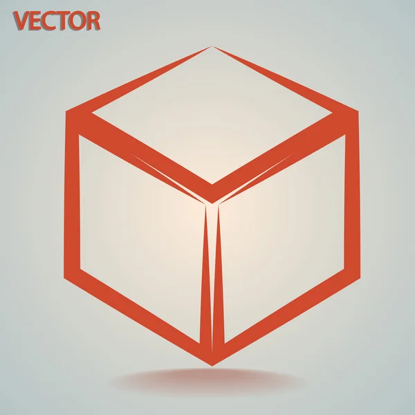 Ícone de design de logotipo cubo 3d — Vetor de Stock