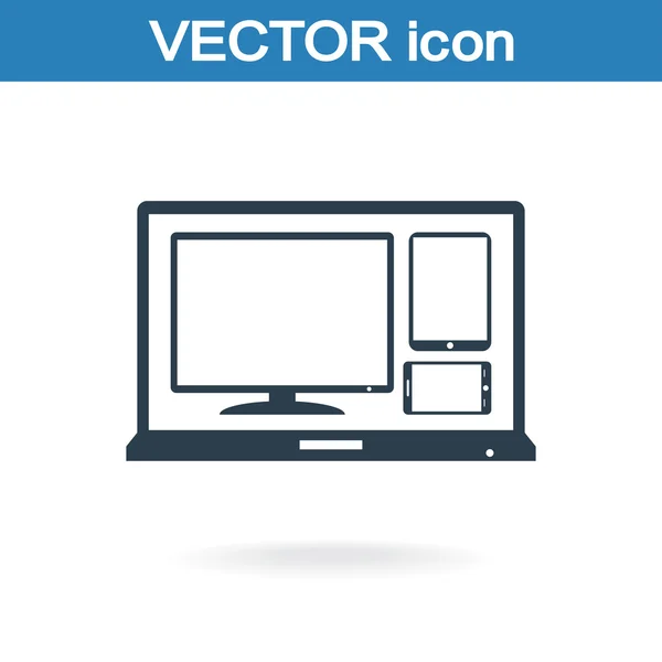 Aantal elektronische apparaten pictogram — Stockvector