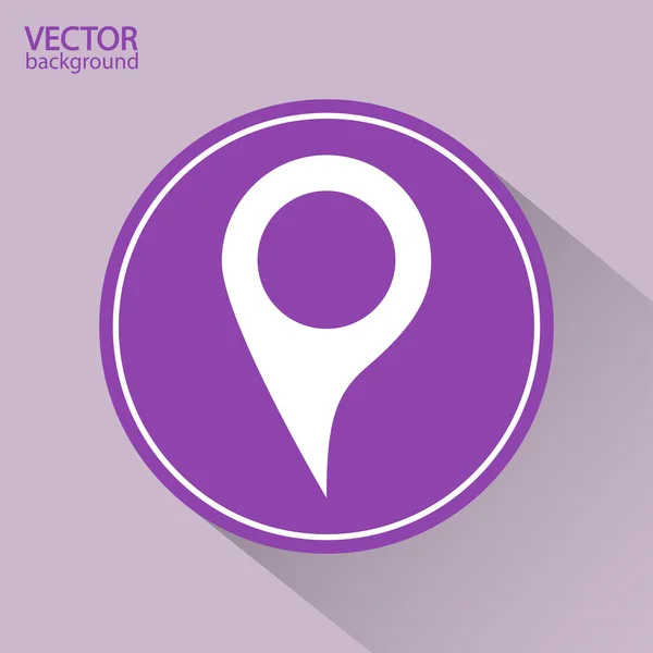 Map pointer flat icon — Stock Vector