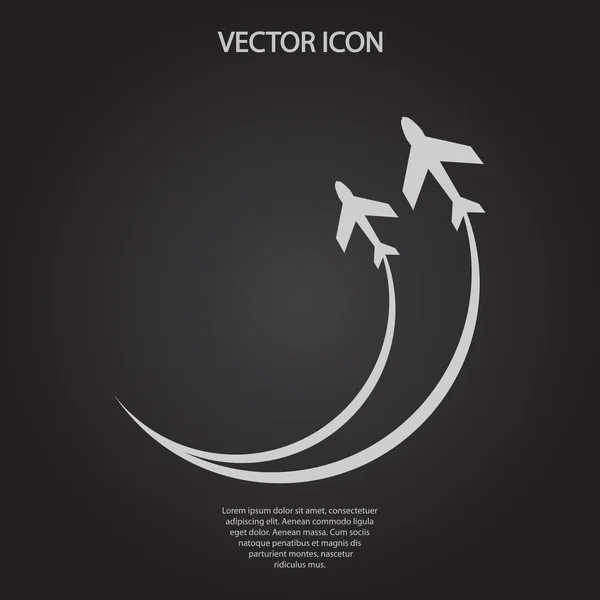 Icono del avión — Vector de stock