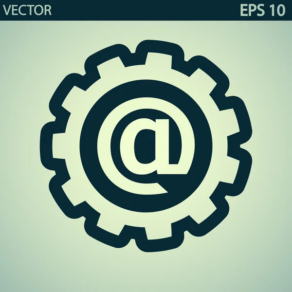 Configuración de parámetros, icono de Internet por correo electrónico — Vector de stock