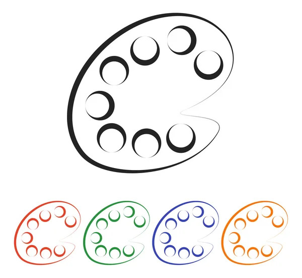 Kleurenpalet pictogram — Stockvector