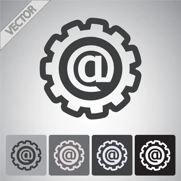 Icono de Internet por correo electrónico — Vector de stock
