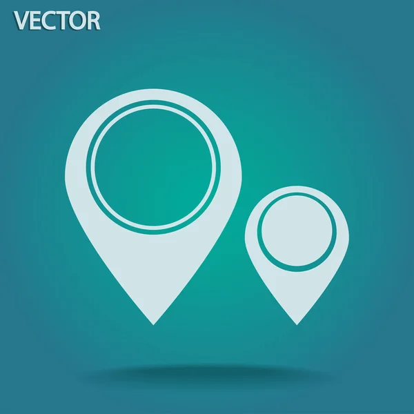 Map pointer flat icon — Stock Vector