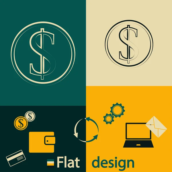 Χρήματα εικονίδιο σχεδιασμός — Διανυσματικό Αρχείο