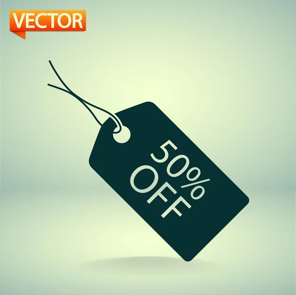 50 percent's OFF tag icon — Stock Vector