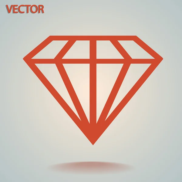 Diamantová ikona — Stockový vektor