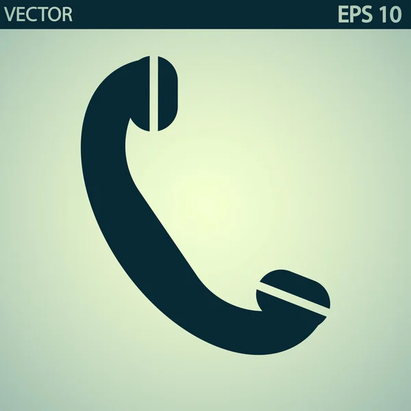 Telefoon, platte pictogram — Stockvector