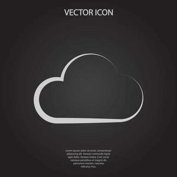 Ilustración del icono de nube — Archivo Imágenes Vectoriales