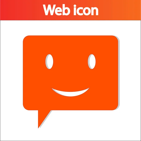 Smile talking bubble icon — Stock Vector