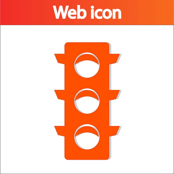 Ilustración del icono del semáforo — Vector de stock