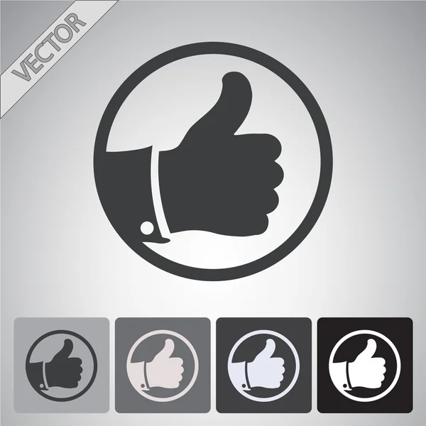 Thumb up icons — Stock Vector