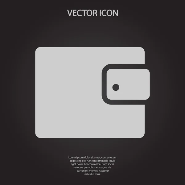 Portemonnee pictogram — Stockvector