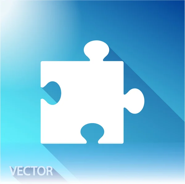 Puzzel stuk pictogram — Stockvector