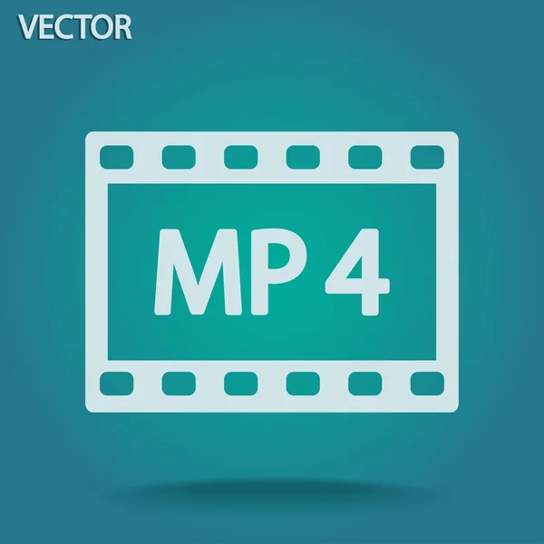 Icona video MP 4 — Vettoriale Stock