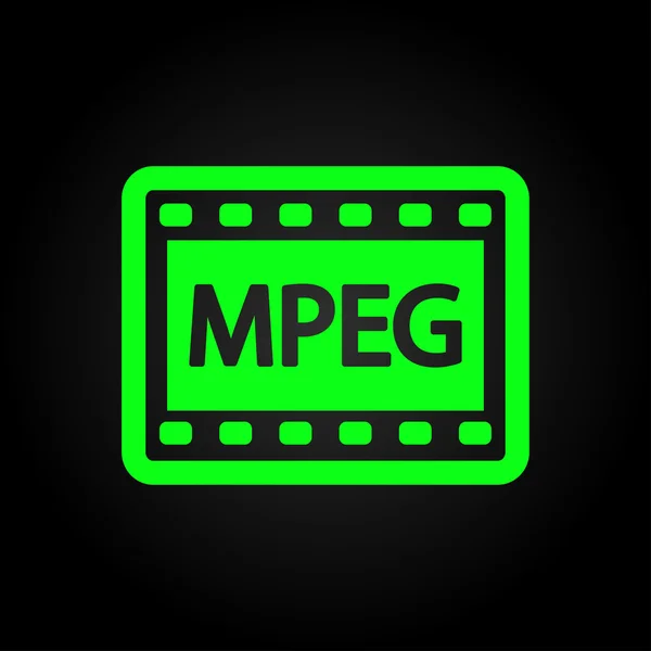 Ikona videa MPEG — Stockový vektor