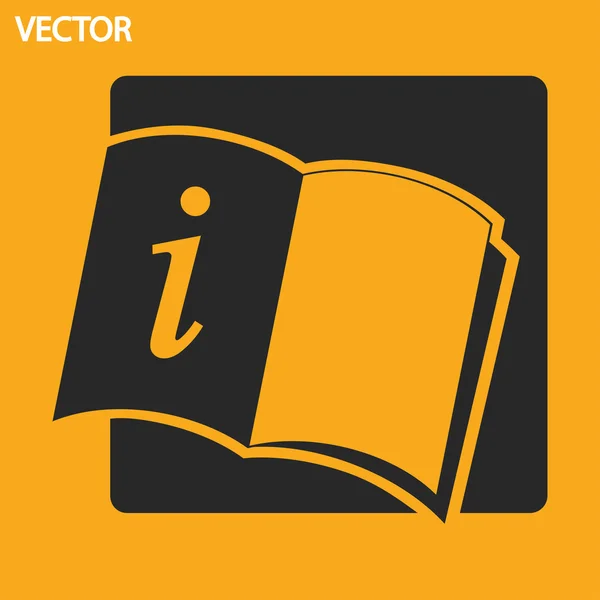 Libro abierto icono — Vector de stock
