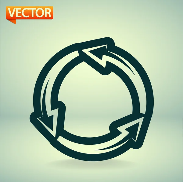 Flecha circular icono — Archivo Imágenes Vectoriales